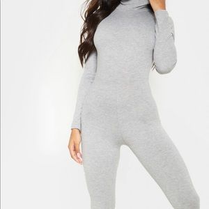 Gray Turtle Neck Jumpsuit